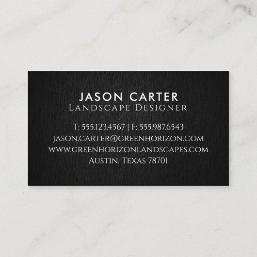 芝生モダン用草刈り業務カー気にド 名刺 (裏面)