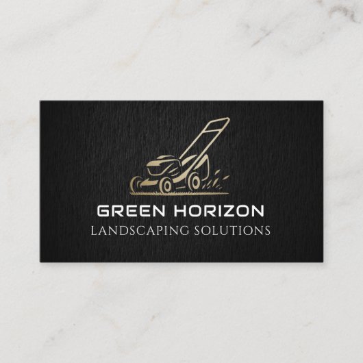 芝生モダン用草刈り業務カー気にド 名刺 (正面)