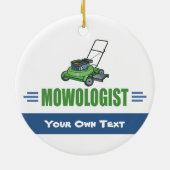 芝生ヤードの草刈り、芝生の芝生、造園の気に芝生 セラミックオーナメント (裏面)