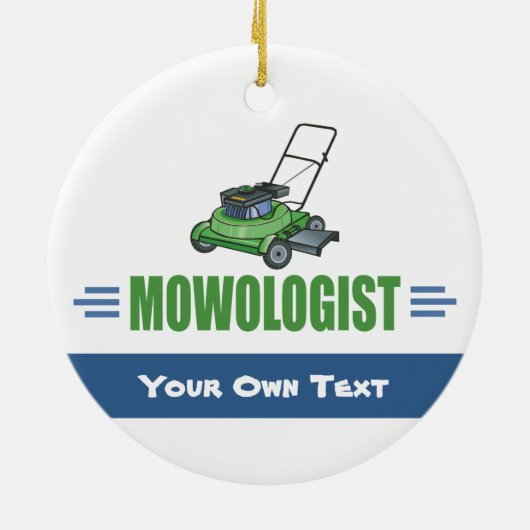 芝生ヤードの草刈り、芝生の芝生、造園の気に芝生 セラミックオーナメント (裏面)