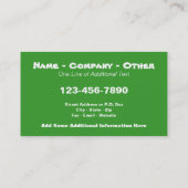 芝生ヤードの草刈り、芝生の芝生、造園の気に芝生 名刺 (裏面)