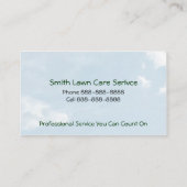 芝生ヤード整備事業の名刺 名刺 (裏面)