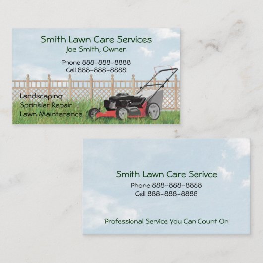 芝生ヤード整備事業の名刺 名刺 (正面/裏面)