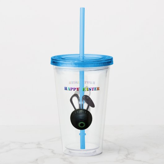 芝生丼イースターバニー アクリルタンブラー (正面)