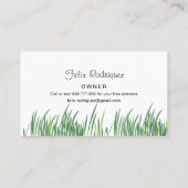 芝生写真フリー見積造園名刺 名刺 (裏面)