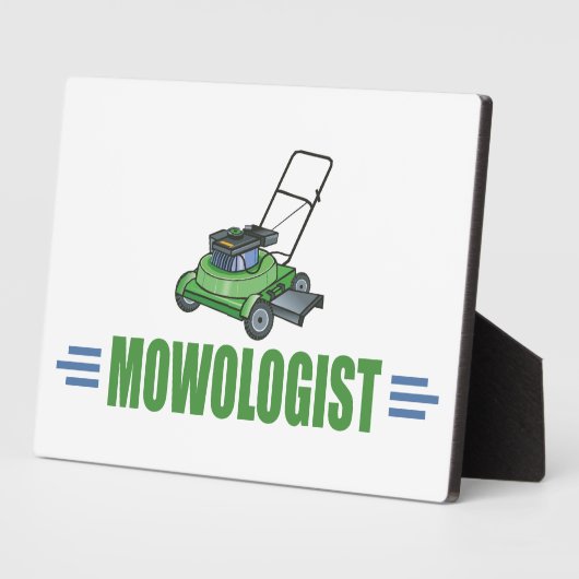 芝生刈り、モウローンズ、造園芝生気に フォトプラーク (側面)