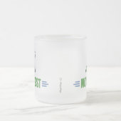 芝生刈り、モウローンズ、造園芝生気に フロストグラスマグカップ (中央)