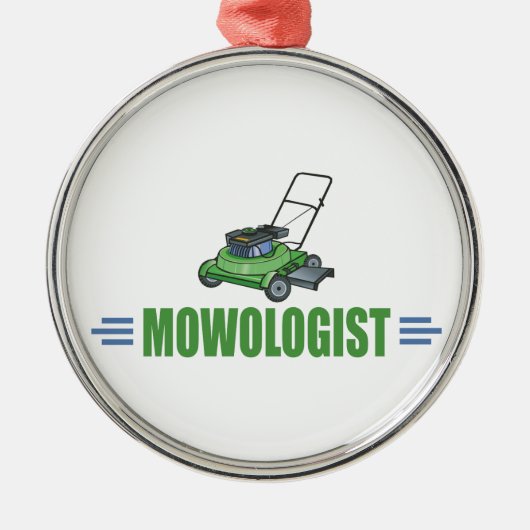 芝生刈り、モウローンズ、造園芝生気に メタルオーナメント (正面)