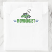 芝生刈り、モウローンズ、造園芝生気に 楕円形シール (バッグ)