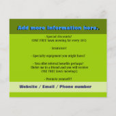 芝生刈り 草刈り 庭師 小規模 ダークグリーン チラシ (裏面)