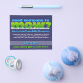 芝生刈り 草刈り 庭師 小規模 ダークグリーン チラシ (シングル)