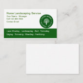 芝生及び造園サービスの名刺 名刺 (正面/裏面)