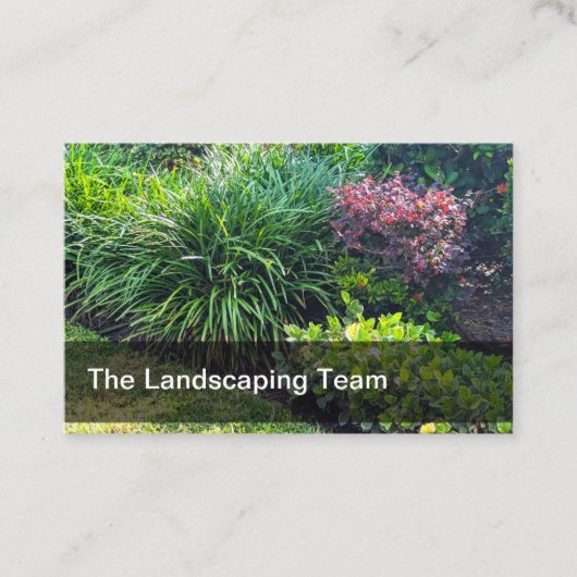 芝生及び造園ユニーク名刺 名刺 (正面)