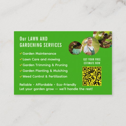 芝生園芸用名刺 名刺 (裏面)