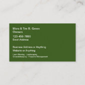 芝生最高のと起伏のある名刺 名刺 (裏面)