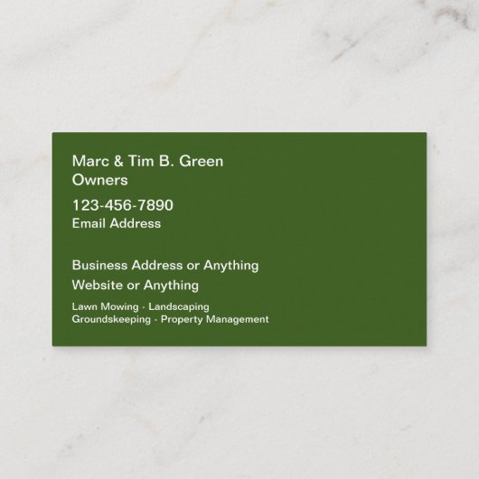 芝生最高のと起伏のある名刺 名刺 (裏面)