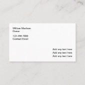 芝生最高のと造園の名刺の新登場 名刺 (裏面)