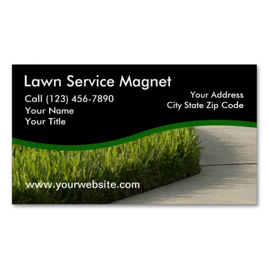 芝生業務用磁石 マグネット名刺 (正面)