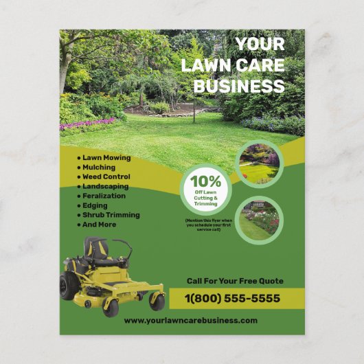 芝生業気に務 チラシ (正面)