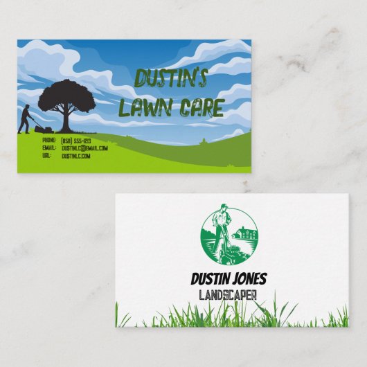 芝生業気に場紙名刺 名刺 (正面/裏面)