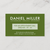 芝生気にとガーデニングの名刺 名刺 (裏面)