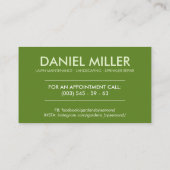 芝生気にとガーデニングの名刺 名刺 (裏面)