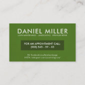 芝生気にとガーデニングモダンクリーン 名刺 (裏面)