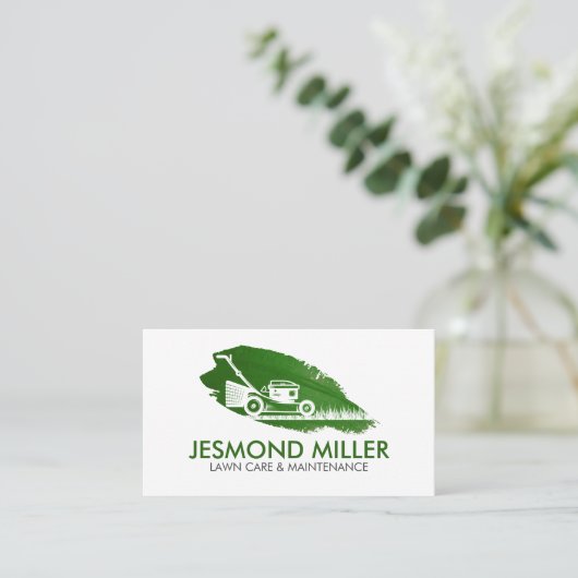 芝生気にとメンテナンス 名刺 (スタンド正面)