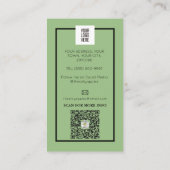 芝生気にとランドスケープ造園サービスロゴ 名刺 (裏面)