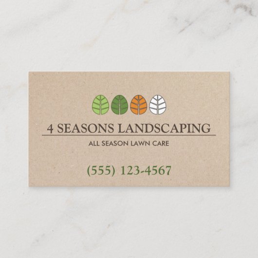 芝生気にと全シーズン造園 名刺 (正面)