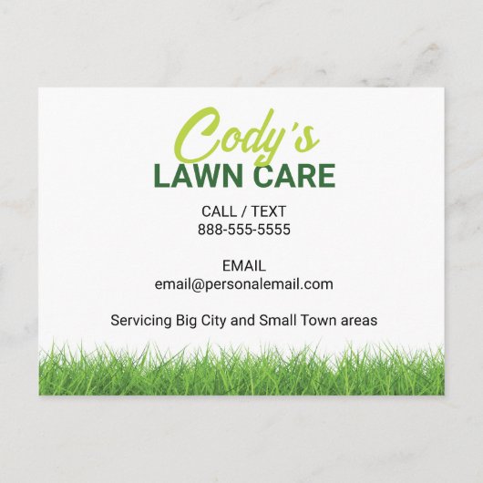 芝生気にと草刈りのメンテナンス ポストカード (裏面)