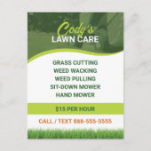 芝生気にと草刈りのメンテナンス ポストカード (正面)