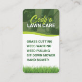 芝生気にと草刈り景観整備 名刺 (正面)