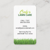 芝生気にと草刈り景観整備 名刺 (裏面)