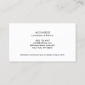 芝生気にと造園グリーン名刺 名刺 (裏面)