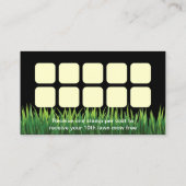 芝生気にと造園サービスロイヤリティパンチ ロイヤリティカード (裏面)