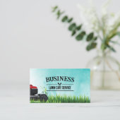 芝生気にと造園サービス水の色 名刺 (スタンド正面)