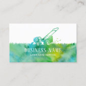 芝生気にと造園サービス水の色 名刺 (正面)