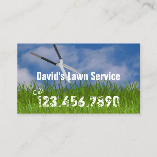 芝生気にと造園サービス 名刺 (正面)