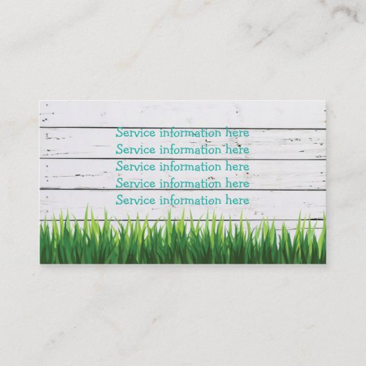 芝生気にと造園サービス 名刺 (裏面)