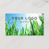 芝生気にと造園写真QRコード 名刺 (正面)