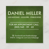 芝生気にと造園名刺 スクエア名刺 (裏面)