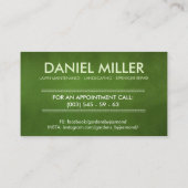 芝生気にと造園 名刺 (裏面)