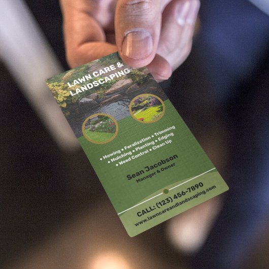 芝生気にと造園 名刺