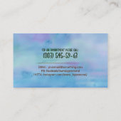 芝生気にと造園 – 水彩画 名刺 (裏面)