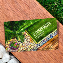 芝生気にと造園 – 水彩画