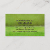 芝生気にと造園 – 水彩画 名刺 (裏面)