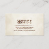 芝生気にと造園 – 芝刈り機 名刺 (裏面)