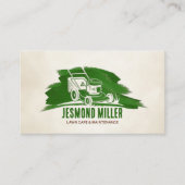 芝生気にと造園 – 芝刈り機 名刺 (正面)