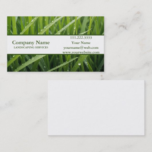 芝生気にと風景 名刺 (正面/裏面)